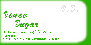 vince dugar business card